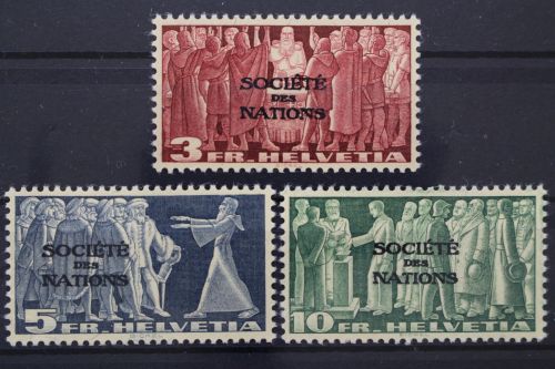 Schweiz Völkerbund, MiNr. 65-67, postfrisch