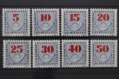 Liechtenstein Portomarken, MiNr. 21-28, postfrisch