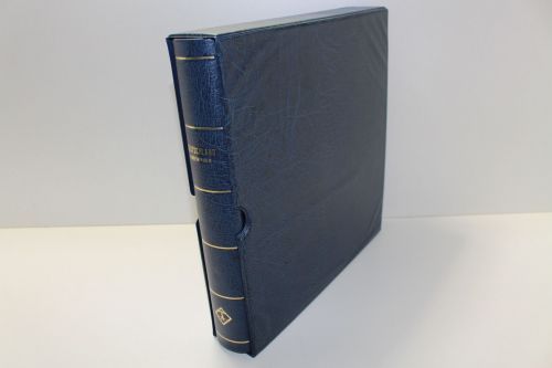 Leuchtturm, blauer Klemmbinder mit Aufdruck "Deutschland Bundesrepublik", Kassette