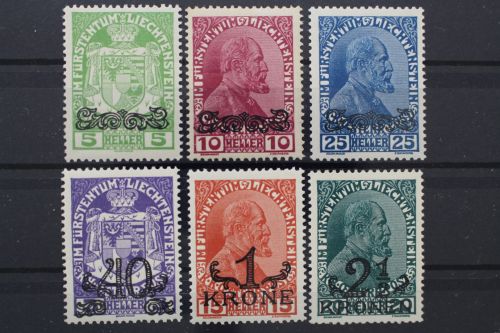 Liechtenstein, MiNr. 11-16, postfrisch