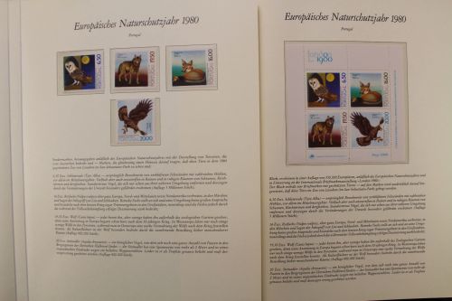 Europa-Briefmarken 1979 + 1980 CEPT, Naturschutzjahr, Mitläufer etc.