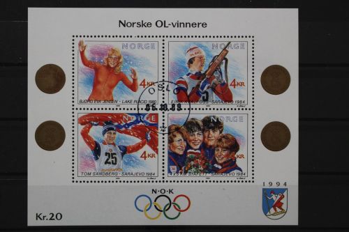 Norwegen, MiNr. Block 12, gestempelt