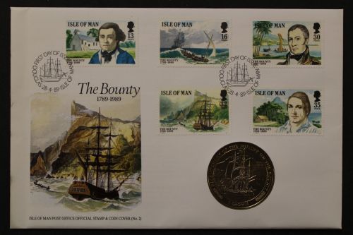 Isle of Man, The Bounty, 28.4.1989, Numisbrief