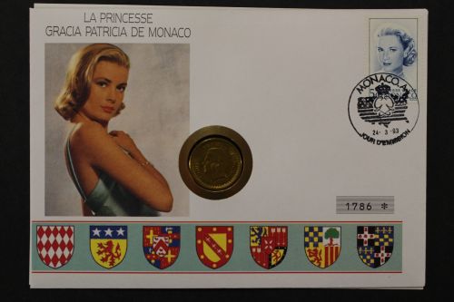 Monaco, Gracia Patricia, 24.3.1993, Numisbrief