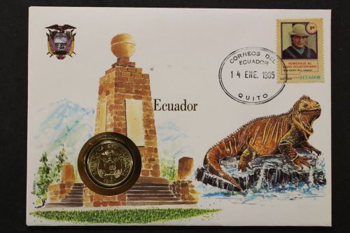 Ecuador, Numisbrief vom 14.1.1985