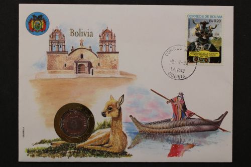 Bolivien, Numisbrief vom 9.5.1988