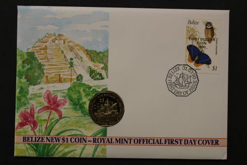 Belize, Numisbrief vom 1.3.1990