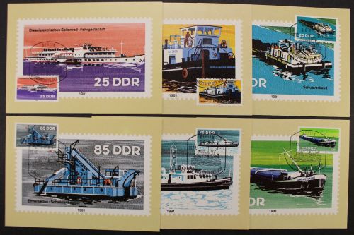 DDR, MiNr. 2651-2656, Maximumkarten