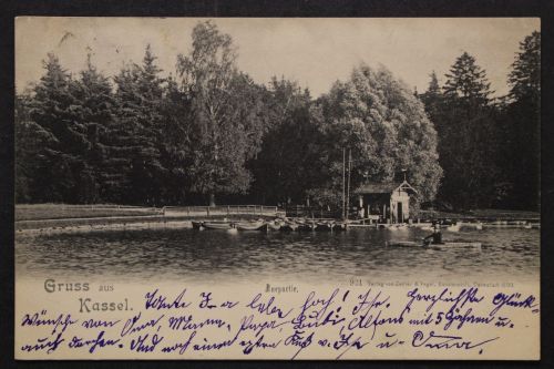 Kassel, Auepartie, Bootsanlegestelle