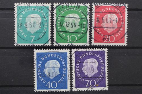 Berlin, MiNr. 182-186 zentrisch gestempelt