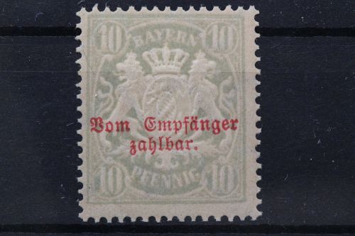 Bayern Porto, MiNr. 12 B x, postfrisch, Altsignatur