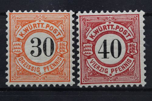 Württemberg, MiNr. 61-62, postfrisch