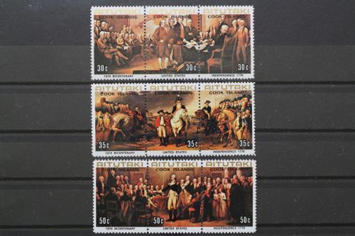 Aitutaki, MiNr. 181-189 Dreierstreifen, postfrisch