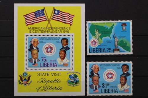Liberia, MiNr. 1013-1014, Block 83, postfrisch