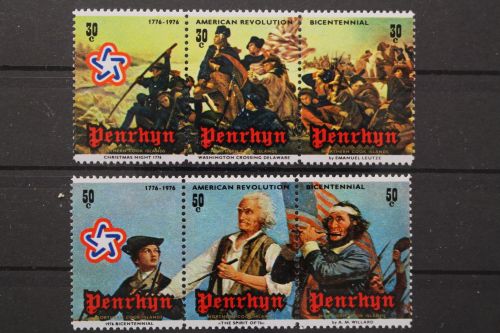 Penrhyn, MiNr. 73-78, Dreierstreifen, postfrisch
