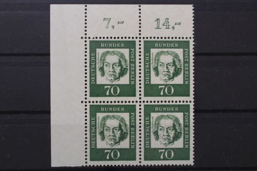 Berlin, MiNr. 210, Viererblock Ecke links oben, postfrisch