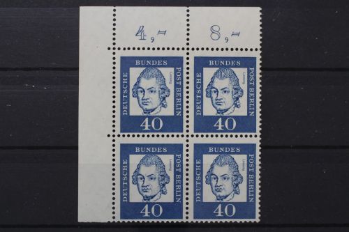 Berlin, MiNr. 207, Viererblock Ecke links oben, postfrisch