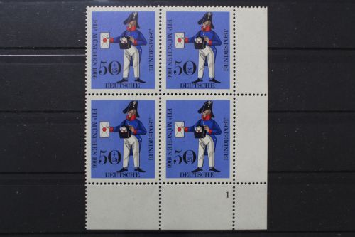 Deutschland, MiNr. 517 Viererblock Ecke rechts unten, FN 1, postfrisch