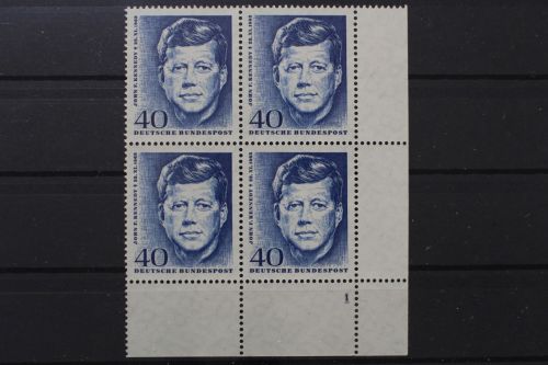 Deutschland, MiNr. 453 Viererblock Ecke rechts unten, FN 1, postfrisch