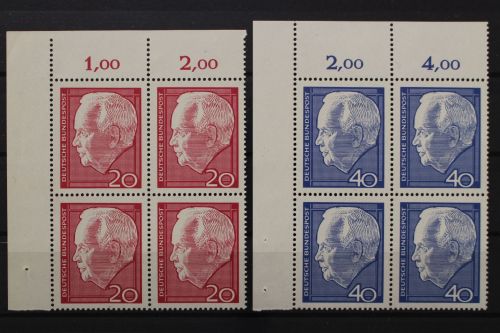 Deutschland, MiNr. 429-430 Viererblöcke Ecken links oben, postfrisch