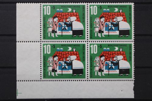 Deutschland (BRD), MiNr. 370 Viererblock Ecke links unten, postfrisch