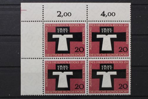 Deutschland (BRD), MiNr. 313 Viererblock Ecke links oben, postfrisch