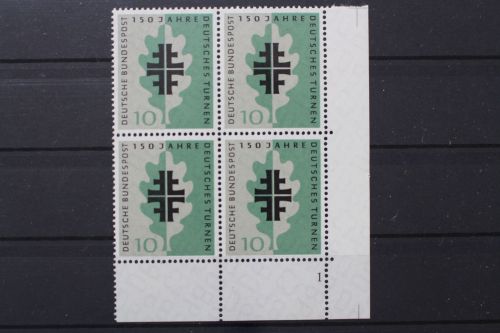 Deutschland, MiNr. 292 Viererblock Ecke rechts unten, FN 1, postfrisch
