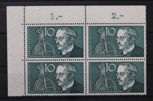 Deutschland (BRD), MiNr. 284 Viererblock Ecke links oben, postfrisch