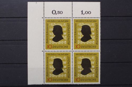 Deutschland (BRD), MiNr. 234 Viererblock Ecke links oben, postfrisch