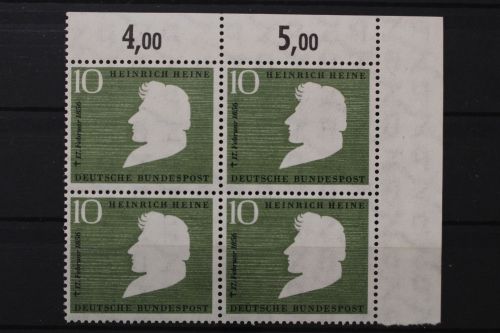Deutschland (BRD), MiNr. 229 Viererblock Ecke rechts oben, postfrisch