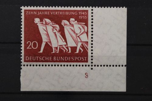 Deutschland (BRD), MiNr. 215 Ecke rechts unten, FN 3, postfrisch