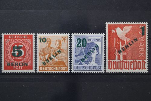 Berlin, MiNr. 64-67, Falz