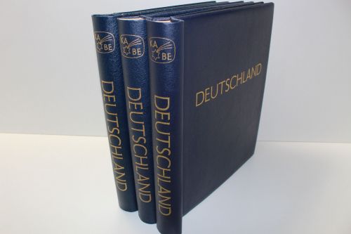 KABE, 3 blaue Klemmbinder mit Aufdruck "Deutschland"