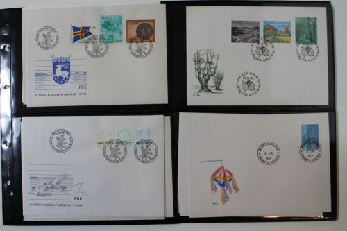 Aland, über 55 Ersttagsbriefe ab 1984-2002
