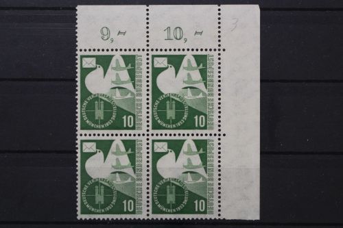 Deutschland (BRD), MiNr. 168 Viererblock Ecke rechts oben, postfrisch