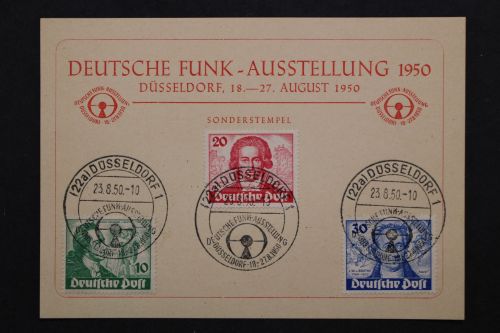 Berlin, MiNr. 61-63 Sonderkarte, gestempelt, BPP Signatur