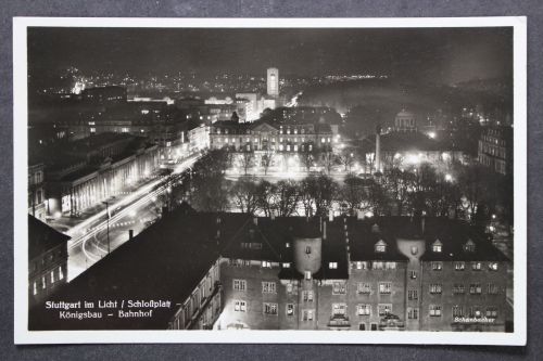 Stuttgart, im Licht, Schloßplatz, Königsbau - Bahnhof