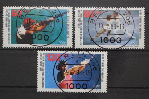 Berlin, MiNr. 801-803 zentrisch Berlin 206, gestempelt