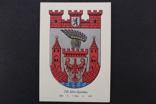 Berlin Spandau, Sonderpostkarte 725 Jahre Spandau 1232-1957