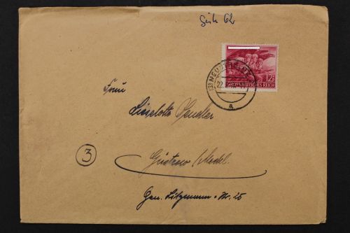 Deutsches Reich, MiNr. 908 auf Brief ab Neustrelitz nach Güstrow