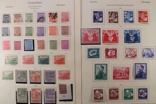 Sowjetische Zone und DDR 1945-1959, gute Teilsammlung mit Dienstmarken