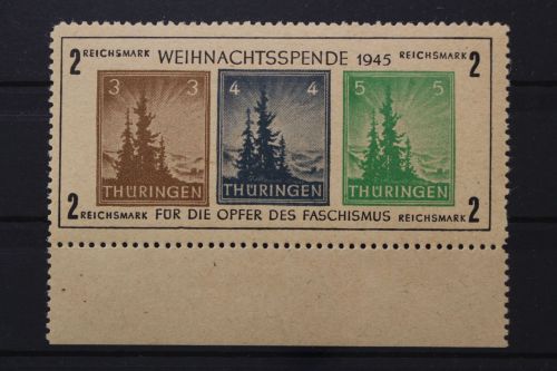Sowjetische Zone, MiNr. Block 1 t, Unterrand, postfrisch, BPP Fotoattest