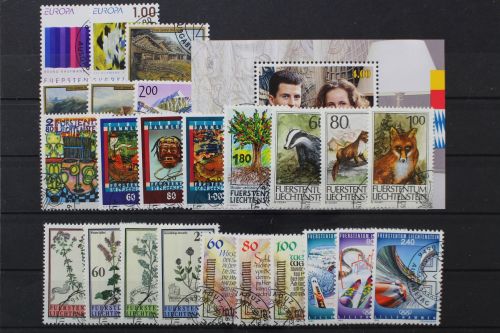 Liechtenstein, MiNr. 1054-1078 Jahrgang 1993, gestempelt