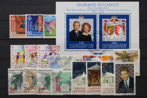 Liechtenstein, MiNr. 1033-1053 Jahrgang 1992, gestempelt