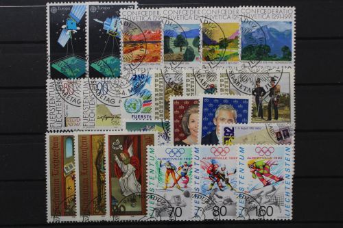 Liechtenstein, MiNr. 1011-1032 Jahrgang 1991, gestempelt