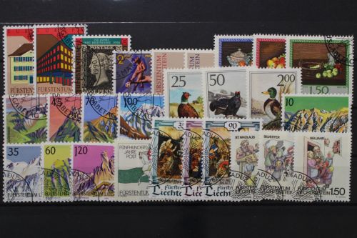 Liechtenstein, MiNr. 984-1010 Jahrgang 1990, gestempelt