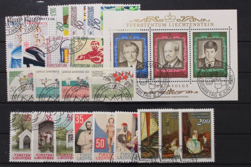 Liechtenstein, MiNr. 937-959 Jahrgang 1988, gestempelt