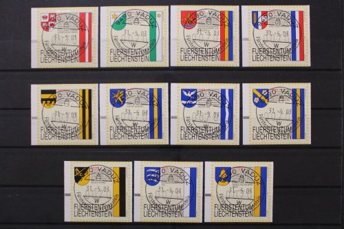 Liechtenstein Automaten, MiNr. 1-11, gestempelt