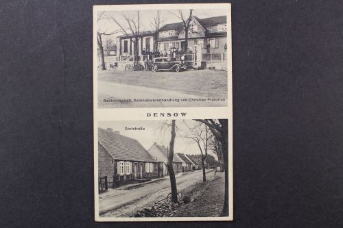 Densow, Gastwirtschaft, Kolonialwaren v. Ch. Prätorius, Dorfstraße