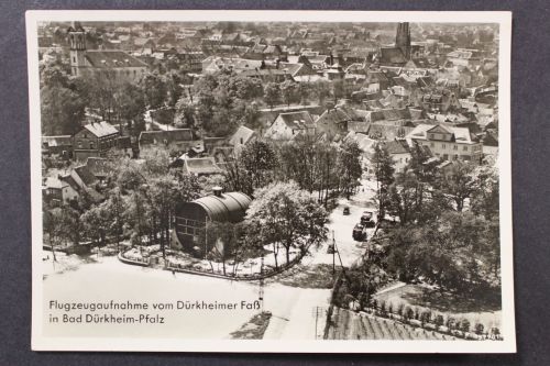 Bad Dürkheim, Pfalz, Flugzeugaufnahme vom Dürkheimer Faß Bes. F. Keller